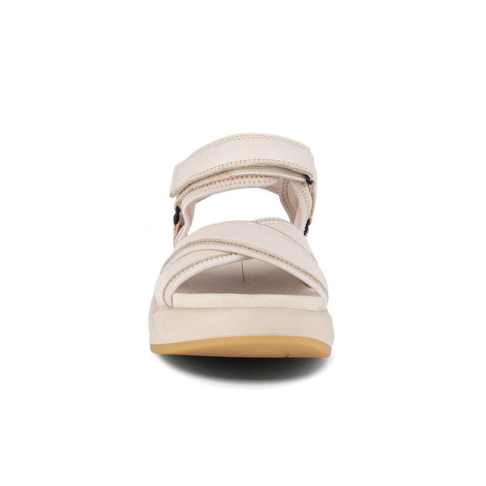 ECCO Womens Sandals Beige - Chunky Criss-Cross - UMN-652794